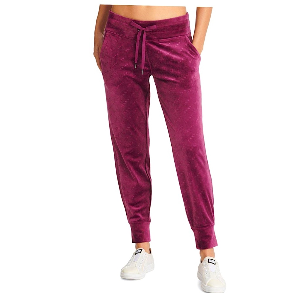 DKNY Sport velour logo-print joggers